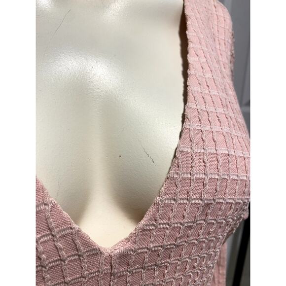 Mara Hoffman Bodysuit Mariana Pink Top Deep V Neck Small - Picture 4 of 8